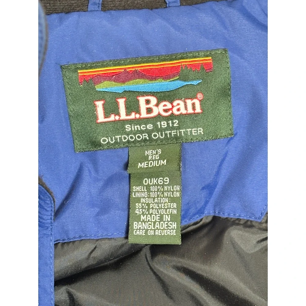 Vintage LL Bean Baxter State Parka Mens Sz M Blue Thinsulate Ultra Jacket OUK69